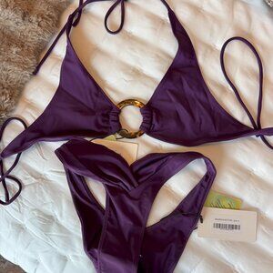 Bamba Swim Plum Kai top and Maverick bottoms in Size Small